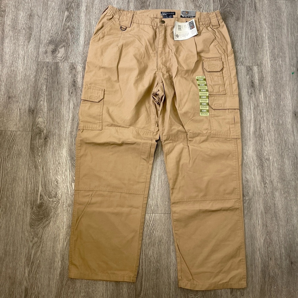 5.11 Tactical Pants Men's 40x32 Khaki Original Canvas Cargo Utility Workwear NWT